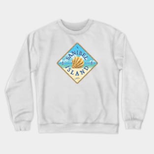 Sanibel Island, Florida, with Oyster Shell and Beach Crewneck Sweatshirt